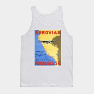 Aerovias Peruanas Peru Vintage Poster 1936 Tank Top